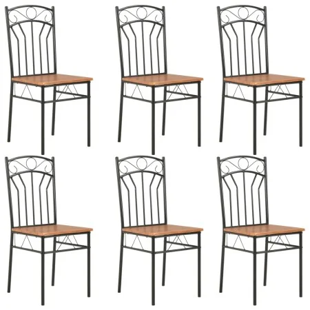 Dining chairs 6 units brown MDF by vidaXL, dining chairs - Ref: Foro24-281397, Price: 172,59 €, Discount: %