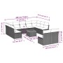 Set de sofás de jardín 12 pzas y cojines ratán sintético marrón by , Garden sets - Ref: Foro24-3256219, Price: 691,32 €, Disc...