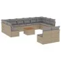 Juego de sofás jardín con cojines beige mezcla 13 pzas ratán PE de , Conjuntos de jardín - Ref: Foro24-3256227, Precio: 784,5...