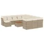 Set sofás de jardín con cojines 13 pzas ratán sintético beige by , Garden sets - Ref: Foro24-3256317, Price: 874,79 €, Discou...