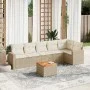 Set sofás de jardín 7 piezas y cojines ratán sintético beige by , Garden sets - Ref: Foro24-3256464, Price: 473,63 €, Discoun...