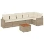 Set sofás de jardín 7 piezas y cojines ratán sintético beige by , Garden sets - Ref: Foro24-3256464, Price: 473,63 €, Discoun...