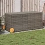 Garten-Aufbewahrungsbox mit Rädern aus grauem synthetischem Rattan, 283 Liter. von , Aufbewahrungsboxen für den Außenbereich ...