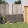 Garten-Aufbewahrungsbox mit Rädern aus grauem synthetischem Rattan, 283 Liter. von , Aufbewahrungsboxen für den Außenbereich ...