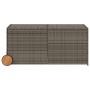 Garten-Aufbewahrungsbox mit Rädern aus grauem synthetischem Rattan, 283 Liter. von , Aufbewahrungsboxen für den Außenbereich ...