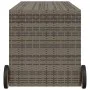 Garten-Aufbewahrungsbox mit Rädern aus grauem synthetischem Rattan, 283 Liter. von , Aufbewahrungsboxen für den Außenbereich ...