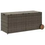 Garten-Aufbewahrungsbox mit Rädern aus grauem synthetischem Rattan, 283 Liter. von , Aufbewahrungsboxen für den Außenbereich ...