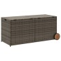 Garten-Aufbewahrungsbox mit Rädern aus grauem synthetischem Rattan, 283 Liter. von , Aufbewahrungsboxen für den Außenbereich ...