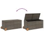 Garten-Aufbewahrungsbox mit Rädern aus grauem synthetischem Rattan, 283 Liter. von , Aufbewahrungsboxen für den Außenbereich ...