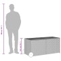 Garten-Aufbewahrungsbox mit Rädern aus grauem synthetischem Rattan, 283 Liter. von , Aufbewahrungsboxen für den Außenbereich ...