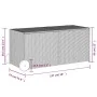 Garten-Aufbewahrungsbox mit Rädern aus grauem synthetischem Rattan, 283 Liter. von , Aufbewahrungsboxen für den Außenbereich ...