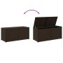 Brown synthetic rattan garden storage box 283L by , Outdoor storage boxes - Ref: Foro24-365313, Price: 120,03 €, Discount: %