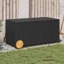 Caja de almacenaje jardín con ruedas ratán sintético negro 190L by , Outdoor storage boxes - Ref: Foro24-365324, Price: 98,53...