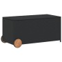 Garten-Aufbewahrungsbox mit schwarzen Rattan-Synthetikrädern, 190 Liter. von , Aufbewahrungsboxen für den Außenbereich - Ref:...