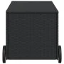 Caja de almacenaje jardín con ruedas ratán sintético negro 190L by , Outdoor storage boxes - Ref: Foro24-365324, Price: 98,53...