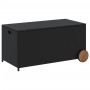 Garten-Aufbewahrungsbox mit schwarzen Rattan-Synthetikrädern, 190 Liter. von , Aufbewahrungsboxen für den Außenbereich - Ref:...
