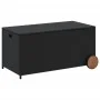 Garten-Aufbewahrungsbox mit schwarzen Rattan-Synthetikrädern, 190 Liter. von , Aufbewahrungsboxen für den Außenbereich - Ref:...
