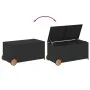 Caja de almacenaje jardín con ruedas ratán sintético negro 190L by , Outdoor storage boxes - Ref: Foro24-365324, Price: 98,53...