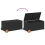 Caja de almacenaje jardín con ruedas ratán sintético negro 190L by , Outdoor storage boxes - Ref: Foro24-365324, Price: 95,03...