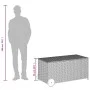 Garten-Aufbewahrungsbox mit schwarzen Rattan-Synthetikrädern, 190 Liter. von , Aufbewahrungsboxen für den Außenbereich - Ref:...
