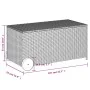 Garten-Aufbewahrungsbox mit schwarzen Rattan-Synthetikrädern, 190 Liter. von , Aufbewahrungsboxen für den Außenbereich - Ref:...