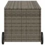 Garten-Aufbewahrungsbox mit Rädern aus grauem synthetischem Rattan, 190 Liter. von , Aufbewahrungsboxen für den Außenbereich ...
