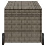 Garten-Aufbewahrungsbox mit Rädern aus grauem synthetischem Rattan, 190 Liter. von , Aufbewahrungsboxen für den Außenbereich ...