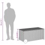 Garten-Aufbewahrungsbox mit Rädern aus grauem synthetischem Rattan, 190 Liter. von , Aufbewahrungsboxen für den Außenbereich ...