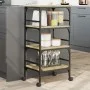 Carrito de cocina madera ingeniería roble Sonoma 45x35x89,5 cm by , Kitchen and dining carts - Ref: Foro24-842327, Price: 66,...