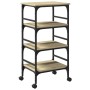 Küchenwagen aus Eichenholz Sonoma 45x35x89,5 cm von , Küchen- und Speisewagen - Ref: Foro24-842327, Preis: 67,07 €, Rabatt: %