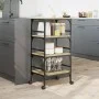 Carrito de cocina madera ingeniería roble Sonoma 45x35x89,5 cm by , Kitchen and dining carts - Ref: Foro24-842327, Price: 66,...