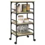 Küchenwagen aus Eichenholz Sonoma 45x35x89,5 cm von , Küchen- und Speisewagen - Ref: Foro24-842327, Preis: 66,07 €, Rabatt: %