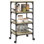 Küchenwagen aus Eichenholz Sonoma 45x35x89,5 cm von , Küchen- und Speisewagen - Ref: Foro24-842327, Preis: 67,07 €, Rabatt: %