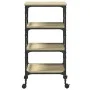 Carrito de cocina madera ingeniería roble Sonoma 45x35x89,5 cm by , Kitchen and dining carts - Ref: Foro24-842327, Price: 66,...