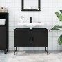 Armario de lavabo de baño madera ingeniería negro 80x33x60 cm by , bathroom vanities - Ref: Foro24-842461, Price: 60,19 €, Di...