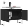 Armario de lavabo de baño madera ingeniería negro 80x33x60 cm by , bathroom vanities - Ref: Foro24-842461, Price: 60,19 €, Di...