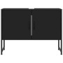 Armario de lavabo de baño madera ingeniería negro 80x33x60 cm by , bathroom vanities - Ref: Foro24-842461, Price: 60,19 €, Di...