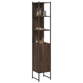 Armario de baño madera ingeniería marrón roble 33x33x185,5 cm by , bathroom vanities - Ref: Foro24-842475, Price: 82,75 €, Di...