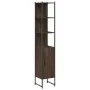 Armario de baño madera ingeniería marrón roble 33x33x185,5 cm de , Tocadores de baño - Ref: Foro24-842475, Precio: 81,45 €, D...