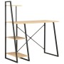 Schreibtisch mit Regalen aus Eiche und Schwarz, 102 x 50 x 117 cm von vidaXL, Schreibtische - Ref: Foro24-20284, Preis: 83,60...