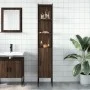 Armario de baño madera ingeniería marrón roble 33x33x185,5 cm de , Tocadores de baño - Ref: Foro24-842475, Precio: 81,45 €, D...
