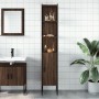 Badezimmerschrank aus braunem Eichenfurnierholz, 33x33x185,5 cm. von , Badezimmerwaschtische - Ref: Foro24-842475, Preis: 82,...