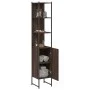 Armario de baño madera ingeniería marrón roble 33x33x185,5 cm de , Tocadores de baño - Ref: Foro24-842475, Precio: 81,45 €, D...