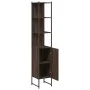 Armario de baño madera ingeniería marrón roble 33x33x185,5 cm de , Tocadores de baño - Ref: Foro24-842475, Precio: 81,45 €, D...