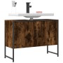Waschbeckenunterschrank aus geräucherter Eichen-Ingenieurholz 80x33x60 cm. von , Badezimmerwaschtische - Ref: Foro24-842463, ...
