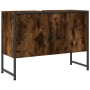 Waschbeckenunterschrank aus geräucherter Eichen-Ingenieurholz 80x33x60 cm. von , Badezimmerwaschtische - Ref: Foro24-842463, ...