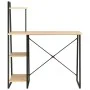 Schreibtisch mit Regalen aus Eiche und Schwarz, 102 x 50 x 117 cm von vidaXL, Schreibtische - Ref: Foro24-20284, Preis: 82,43...