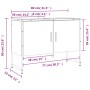 Waschbeckenunterschrank aus geräucherter Eichen-Ingenieurholz 80x33x60 cm. von , Badezimmerwaschtische - Ref: Foro24-842463, ...