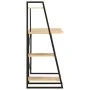 Schreibtisch mit Regalen aus Eiche und Schwarz, 102 x 50 x 117 cm von vidaXL, Schreibtische - Ref: Foro24-20284, Preis: 82,43...