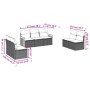 Garten-Essgruppe 7-teilig mit schwarzen Polstern aus synthetischem Rattan von , Gartensets - Ref: Foro24-3259955, Preis: 423,...